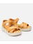 01SAH306860A620 KADIN Deri Mavi Ayarlanabilir Comfort Sandalet 2