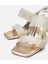 01TEH307700A540 KADIN Gold Simli Topuklu Terlik 3