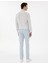 Erkek Açık Mavi Slim Fit Yazlık Kanvas Pantolon 50305450-VR003 4
