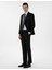 Erkek Siyah Slim Fit Çizgili Yün Takım Elbise 50302278-VR046 4