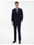 Erkek Lacivert Slim Fit %100 Yün Ekose Takım Elbise 50302241-VR033 1
