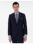 Erkek Lacivert Slim Fit %100 Yün Ekose Takım Elbise 50302241-VR033 2