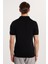 Erkek Slim Fit Dar Kesim Pamuklu Örme Triko Fermuarlı Siyah Polo Yaka Tişört 5