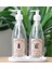 3lü Set Vintage Suya Dayanıklı Etiket Boş Cam Bulaşık Deterjanlık Çamaşır Suyu 2X330ML +Beyaz Altlık 1