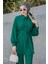 Lysa Pamuk Bürümcük Tunik Pantolon Takım-Mint 2