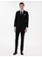 Erkek Siyah Slim Fit Çizgili Yün Takım Elbise 50302430-VR046 1