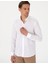 Erkek Beyaz Keten Görünümlü Slim Fit Uzun Kollu Gömlek 50307025-VR013 3