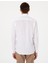 Erkek Beyaz Keten Görünümlü Slim Fit Uzun Kollu Gömlek 50307025-VR013 5