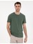 Erkek Haki %100 Pamuk Slim Fit Bisiklet Yaka Basic Tişört 50306980-VR027 1