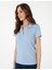 Kadın Açık Mavi Slim Fit Basic Tişört 50306039-VR003 3