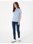 Kadın Açık Mavi Slim Fit Basic Tişört 50306039-VR003 4