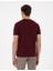 Erkek Bordo %100 Pamuk Slim Fit Bisiklet Yaka Basic Tişört 50306980-VR014 5