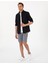 Erkek Siyah Keten Görünümlü Slim Fit Uzun Kollu Gömlek 50307025-VR046 4