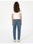 Kadın Mavi Mom High Waist Fit Jean Pantolon 50301299-VR036 4