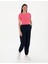 Kadın Pembe Regular Fit Crop Tişört 50306945-VR041 4
