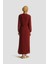 Ip Kemerli Elbise 25YT927 Bordo 5