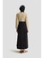 Paraşüt Kumaş Mix Örme Elbise ORTD9437 Lacivert 5