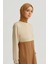 Paraşüt Kumaş Mix Örme Elbise ORTD9437 Camel 4