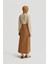 Paraşüt Kumaş Mix Örme Elbise ORTD9437 Camel 5