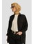 İki Cepli Oversize Gömlek 25YH3443 Siyah 3