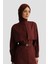 Pelerin Detaylı Poplin Gömlek 25YH3442 BORDO 2