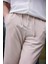 Erkek Bej Renk Likralı Kumaş Jogger Pantolon 5