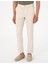 Erkek Bej Slim Fit Keten Karışımlı Çizgili Kanvas Pantolon 50301754-VR011 2