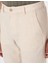 Erkek Bej Slim Fit Keten Karışımlı Çizgili Kanvas Pantolon 50301754-VR011 5