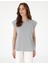 Kadın Gri Melanj Regular Fit Tişört 50301482-VR086 3