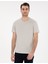 Erkek Taş %100 Pamuk Slim Fit Bisiklet Yaka Basic Tişört 50306980-VR049 1