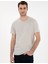 Erkek Taş %100 Pamuk Slim Fit Bisiklet Yaka Basic Tişört 50306980-VR049 3