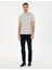 Erkek Taş %100 Pamuk Slim Fit Bisiklet Yaka Basic Tişört 50306980-VR049 4