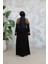 Nakış Desenli Siyah Tesettür Abaya 90313S 3