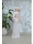 Drape Detaylı Taş Tesettür Abiye Elbise 50921TAS 4