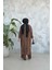 Leopar Desenli Tesettür Ikili Kimono Takım 12882LP 4
