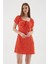 Kısa Kollu Elbise Kırmızı 3