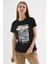 Baskılı T-Shirt Siyah 3