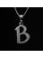 925 Ayar Gümüş Kolye Harf B SM2683 1