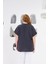 Hakim Yaka Büyük Beden Bluz Füme 4