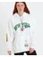 AYDOGANTICARET44 Baskılı Kapüşonlu Sweatshirt - Beyaz 1