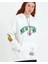 AYDOGANTICARET44 Baskılı Kapüşonlu Sweatshirt - Beyaz 2