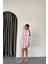 Pembe Çizgili Poplin Gömlek Elbise 2