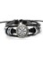 Stil 14 Vegvisir Viking Pusula Deri Bileklik Vintage Üçlü Kuzey Runları Odin Desen Cam Bilezikler Erkek Takı Hediye (Yurt Dışından) 2