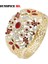 XY1601KIRMIZI Sunspicems Zarif Kristal Düğün Takı Cezayir Fas Bilezik Çiçek Kolluk Bilezik Kadınlar Için Altın Renkli Arap Bijoux Hediye (Yurt Dışından) 3