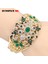 XY1601KIRMIZI Sunspicems Zarif Kristal Düğün Takı Cezayir Fas Bilezik Çiçek Kolluk Bilezik Kadınlar Için Altın Renkli Arap Bijoux Hediye (Yurt Dışından) 4