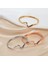 56-58MM Tarzı Gül Altın Rengi Yüksek Trendli Kadınlar Için Rose Gold Renkli Büyüleyici Jeometrik Düzensiz Dalgalı Açılı Bilezik Bilezik (Yurt Dışından) 2