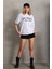 AYDOGANTICARET44 Unisex Baskılı Oversize T-Shirt - Beyaz 4