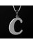 925 Ayar gümüş kolye Harf C SM2878 1