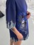 AYDOGANTICARET44 Unisex Bisiklet Yaka Baskılı Oversize T-Shirt - Lacivert 3