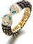 1-Siyah Leopar Kolluk Kadın Panter Bilezikler Hayvan Jaguar Hint Takıları Kadın Kristal Reçine Altın Parti Hediye Pulseras Mujer Mine (Yurt Dışından) 1